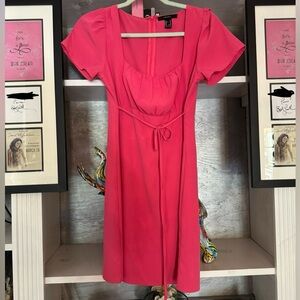 Pretty Pink Tie-Waist Mini Dress